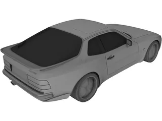 Porsche 944 Turbo (1985) 3D Model preview