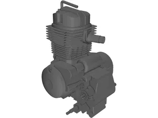 Honda 150 Engine 3D Model preview
