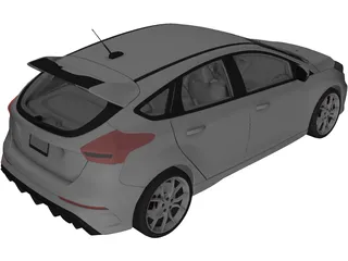 Ford Focus (2016) 3D Model preview