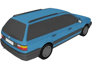 Volkswagen Passat B3 Variant (1988) 3D Model preview