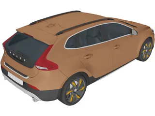 Volvo V40 Cross Country (2013) 3D Model preview