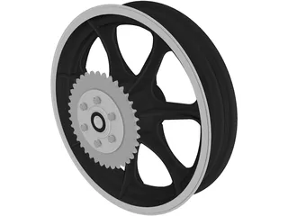 Merrelli Rear Wheel 3D Model preview