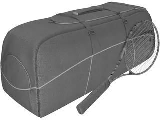 Tennis Bag 3D Model preview