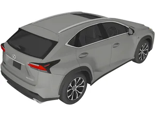 Lexus NX200t (2015) 3D Model preview