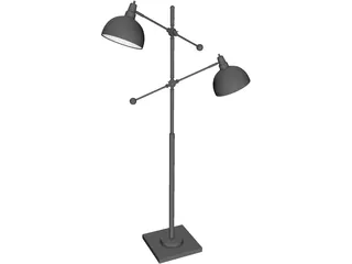 Lite Source Lamp 3D Model preview