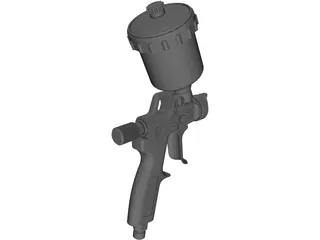 HVLP Spray Gun Top Feed 3D Model preview