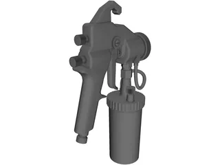 HVLP Spray Gun Bottom Feed 3D Model preview
