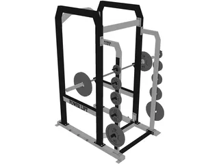Squat Rack 3D Model preview