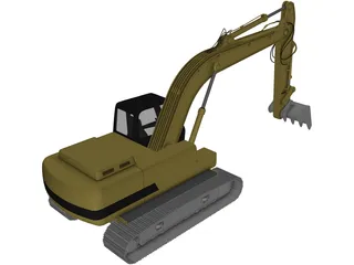 Excavator 3D Model preview