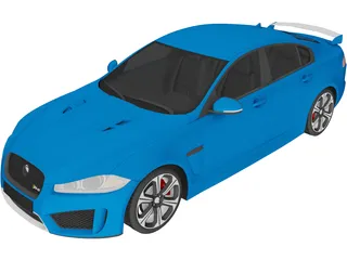 Jaguar XFR S (2014) 3D Model preview
