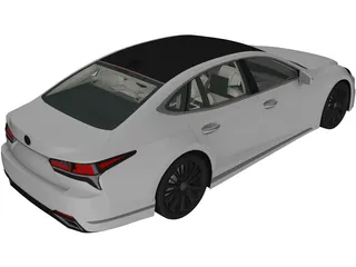 Lexus LS 500 (2018) 3D Model preview