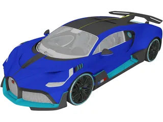 Bugatti Divo (2019) 3D Model preview
