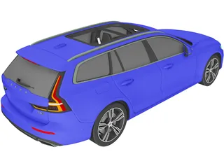 Volvo V60 Wagon (2017) 3D Model preview