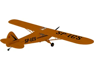 Piper PA-18 Supercub 3D Model preview