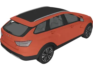 Lada Vesta Cross (2015) 3D Model preview