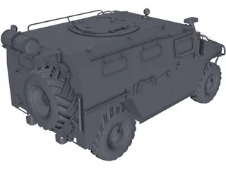 Gaz 2975 Tigr 3D Model preview
