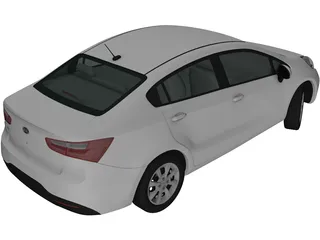 Kia Rio (US) Sedan (2012) 3D Model preview