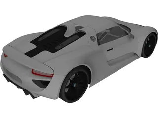 Porsche 918 Spyder Martini 3D Model preview