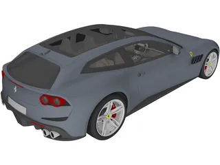 Ferrari GTC4 Lusso (2017) 3D Model preview