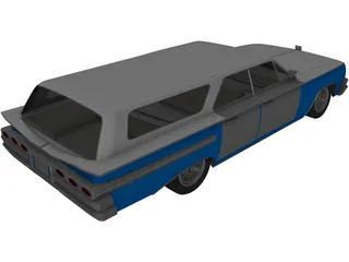 Chevrolet Impala Wagon (1958) 3D Model preview