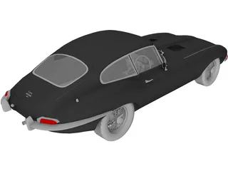 Jaguar E-Type (1963) 3D Model preview