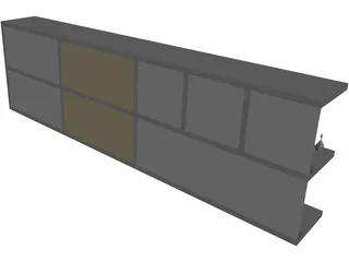 Bathroom Cabinet 3D Model preview