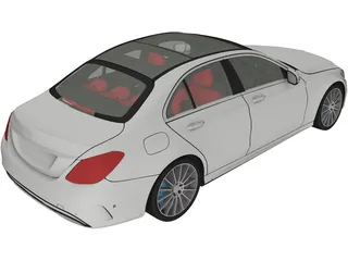 Mercedes-Benz C350 AMG (2017) 3D Model preview
