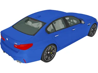 BMW M5 (2018) 3D Model preview