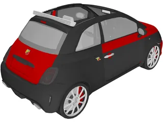 Fiat 500C Abarth (2014) 3D Model preview