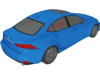 Lexus IS350 F Sport (2014) 3D Model preview