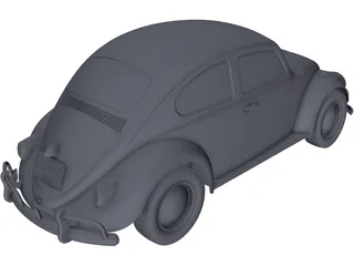 Volkswagen Beetle (1963) 3D Model preview
