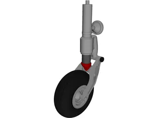 IAR 99 Front Landing Gear 3D Model preview
