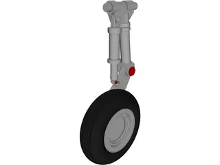 IAR 99 Main Landing Gear 3D Model preview