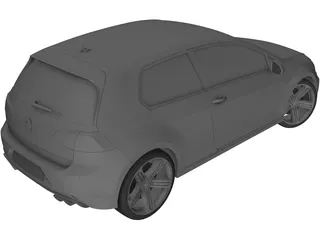Volkswagen Golf R (2014) 3D Model preview