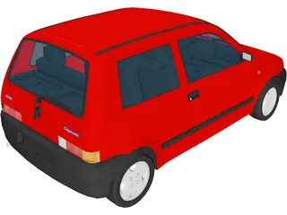 Fiat Cinquecento 3D Model preview