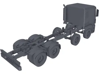 MAN TGS Truck 8x4 3D Model preview