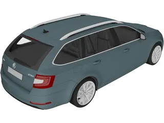 Skoda Octavia Combi (2017) 3D Model preview
