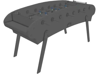 Table Football 3D Model preview