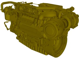 Cat C7 Engine 3D Model preview