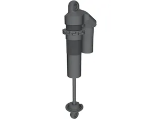 Ohlins TTX25 MkII Shock Absorber 267mm 3D Model preview