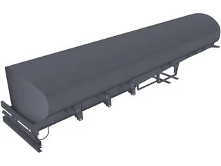 Tanker Semitrailer Frame 3D Model preview