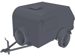 Teardrop Trailer 3D Model preview