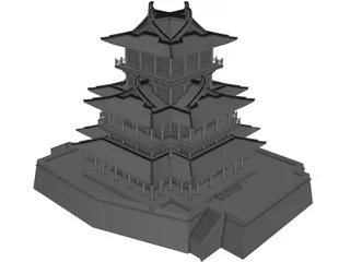 Chinese Castle 3D Model preview