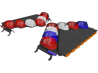 Vector Lightbar 3D Model preview