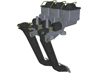 Wilwood 34011299 Reverse Mount Car Pedals 3D Model preview