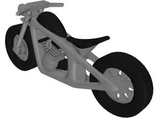 Wood Moto Kids 3D Model preview