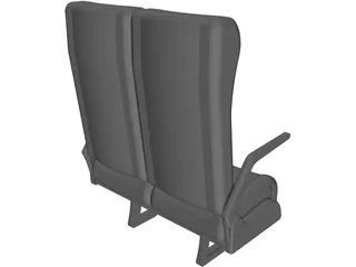 Luxury Bus Seats 3D Model preview