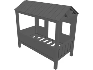 Cabin Bed 3D Model preview