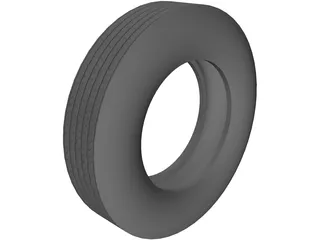 Tire Uniroyal LT40 11 R24.5 3D Model preview