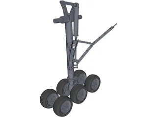 Boeing 777 Main Landing Gear 3D Model preview